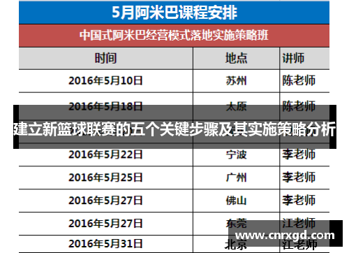 建立新篮球联赛的五个关键步骤及其实施策略分析